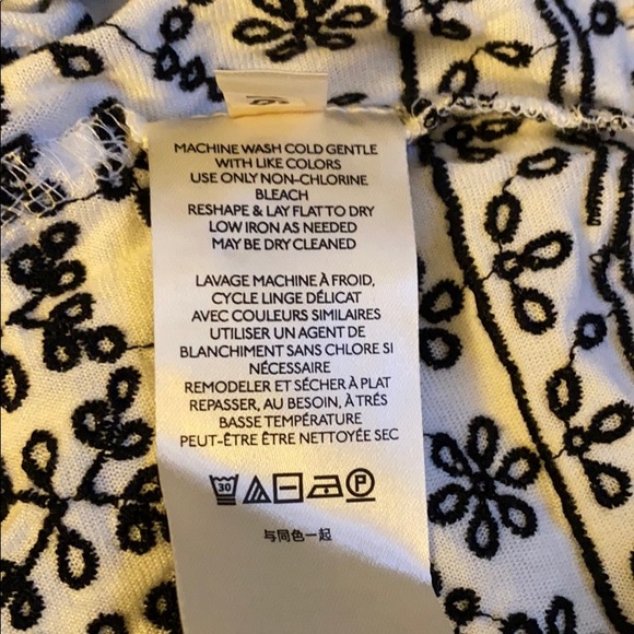 Maeve Cammie peplum top white & black eyelet XS NWT fairy dainty - Picture 10 of 12